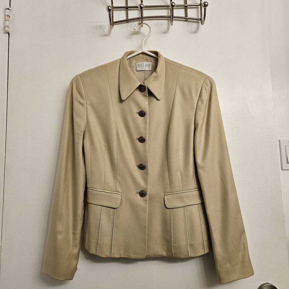Women's Silk Neutral Blazer